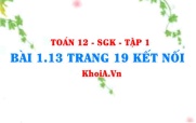 Bài 1.13 trang 19 Toán 12 tập 1 Kết nối tri thức